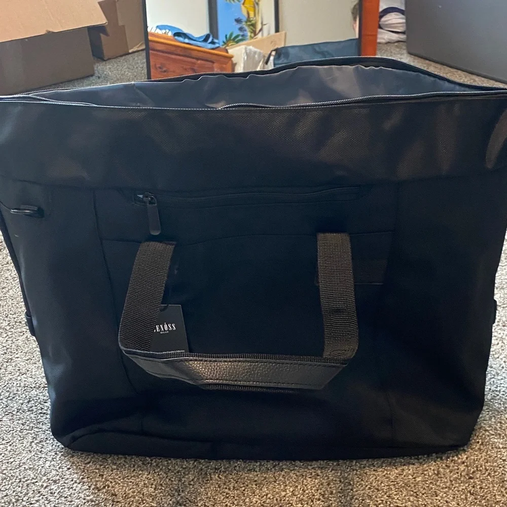Benoss Milan Black Elite Traveler’s Collection Weekender Duffel Bag for Men
